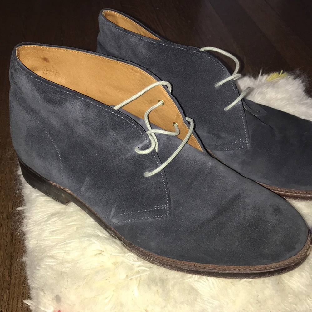 Blue suede chukka boot from J. Crew size 9